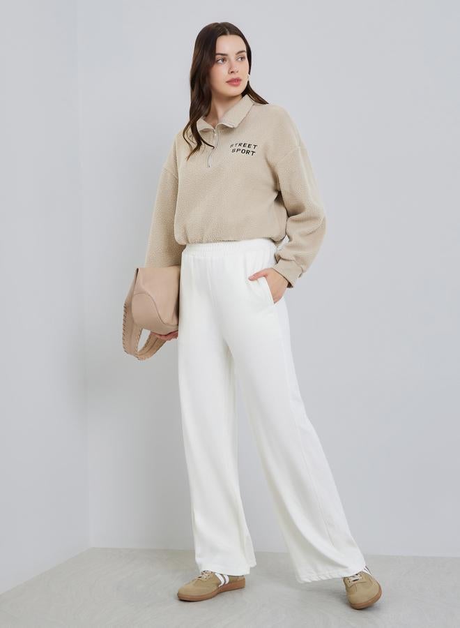 ستايلي جوغر قطني بأرجل واسعة - Image 4